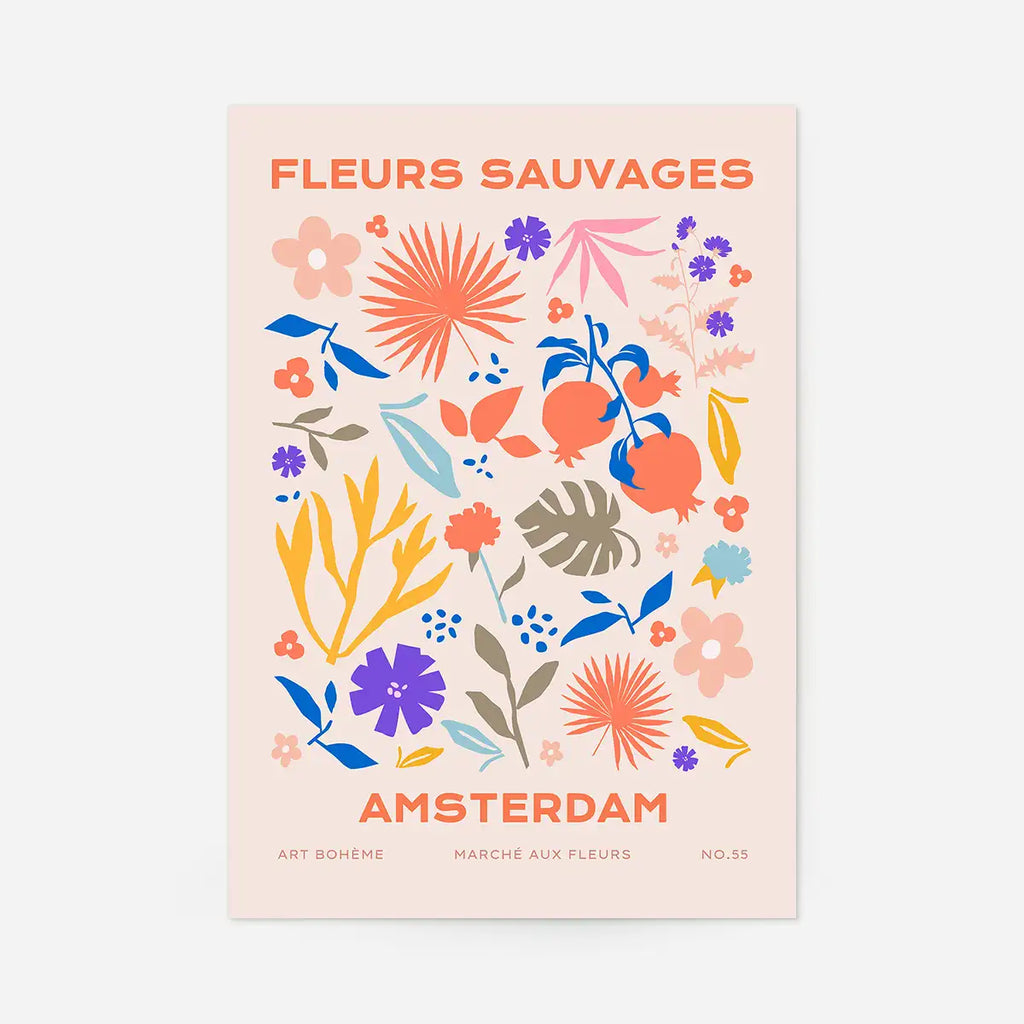 Fleurs Sauvages Amsterdam Flower Print
