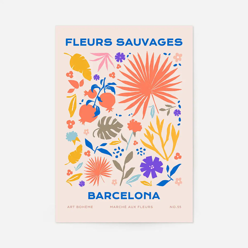 Fleurs Sauvages Barcelona Flower Print