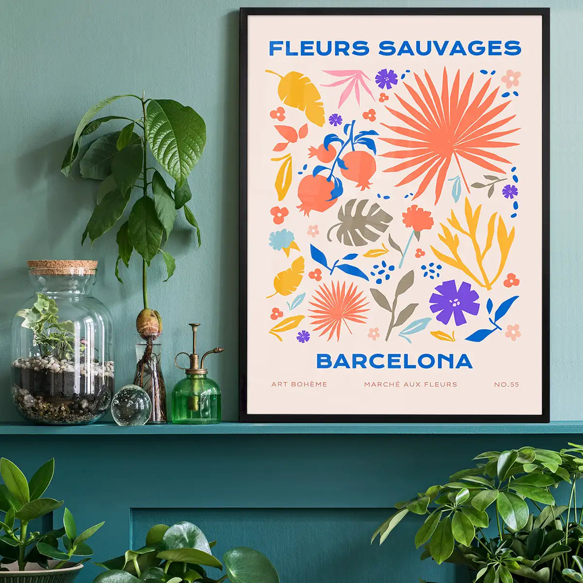 Fleurs Sauvages Barcelona Flower Print