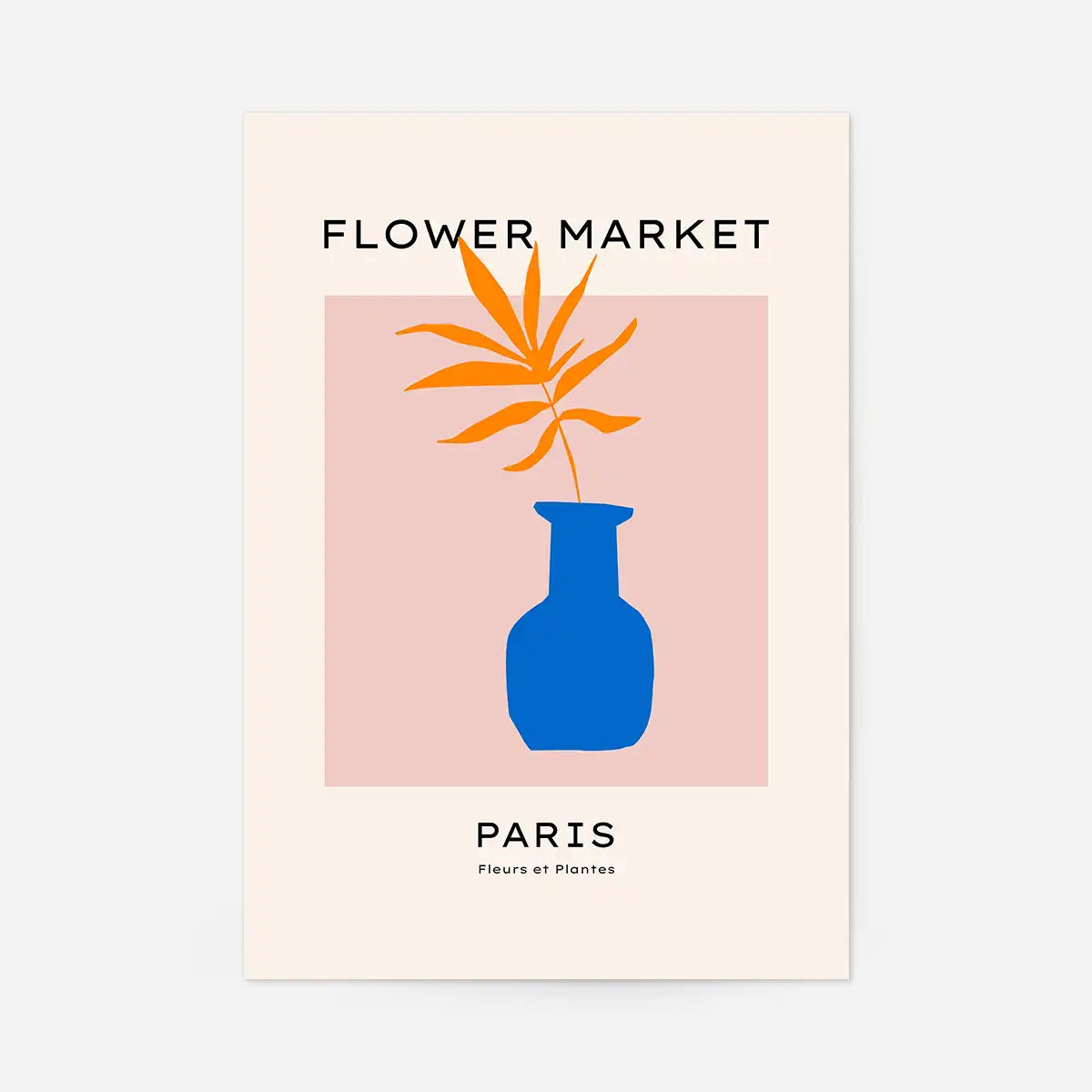 Paris Flower Market Minimal Vase Print