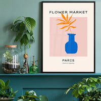 Paris Flower Market Minimal Vase Print