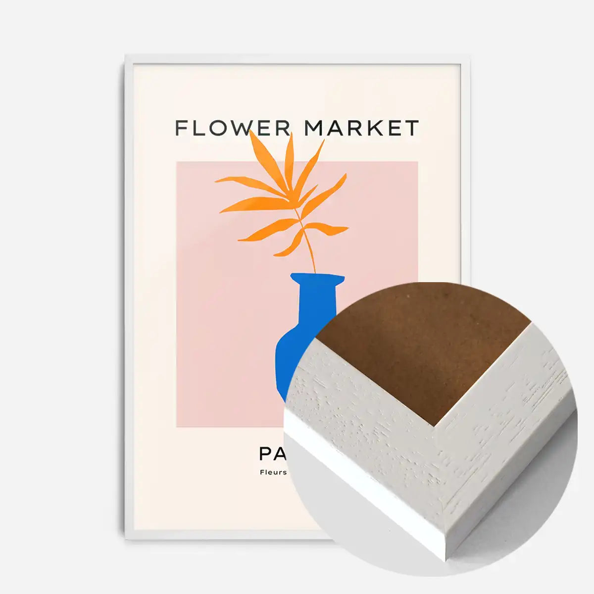 Paris Flower Market Minimal Vase Print