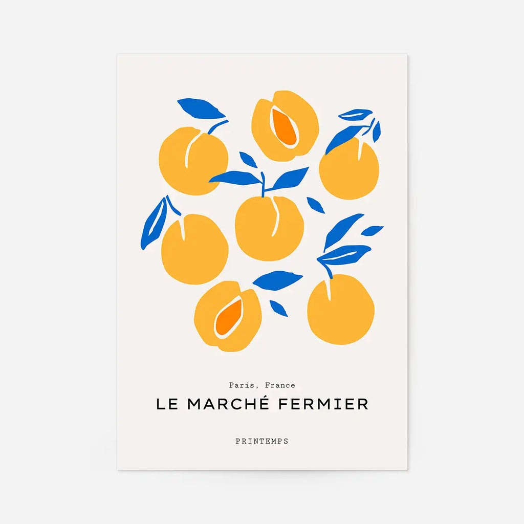 Paris Farmers Market Peaches Print