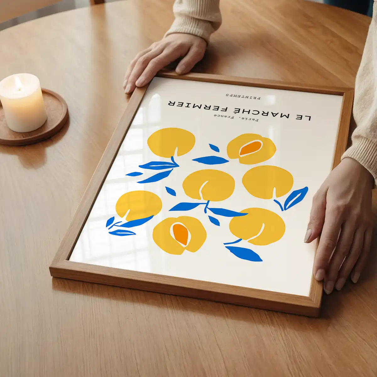 Paris Farmers Market Peaches Print