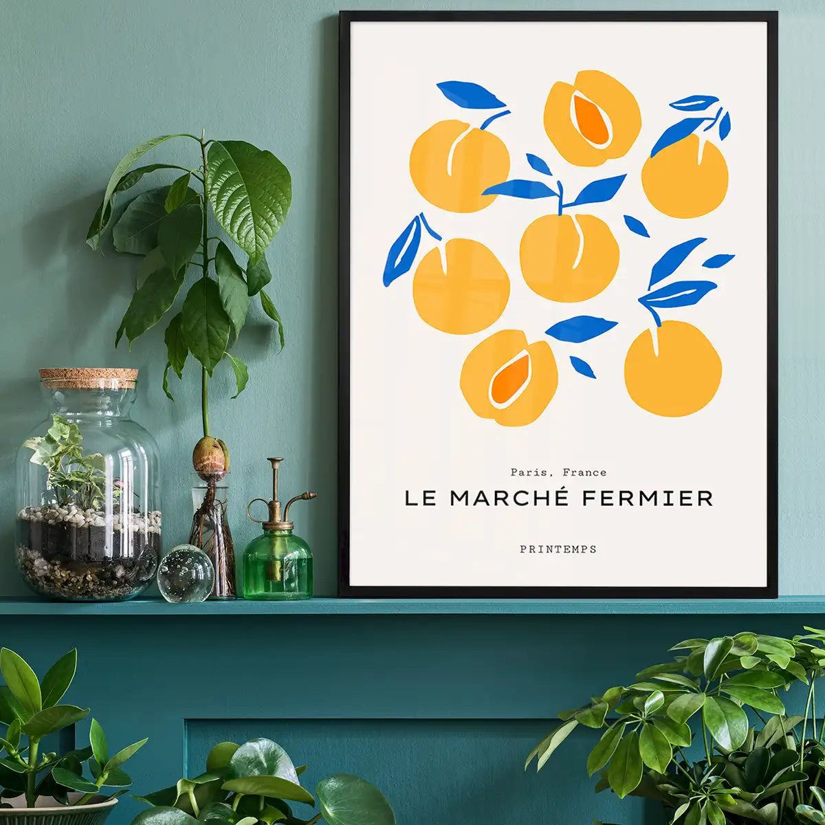Paris Farmers Market Peaches Print