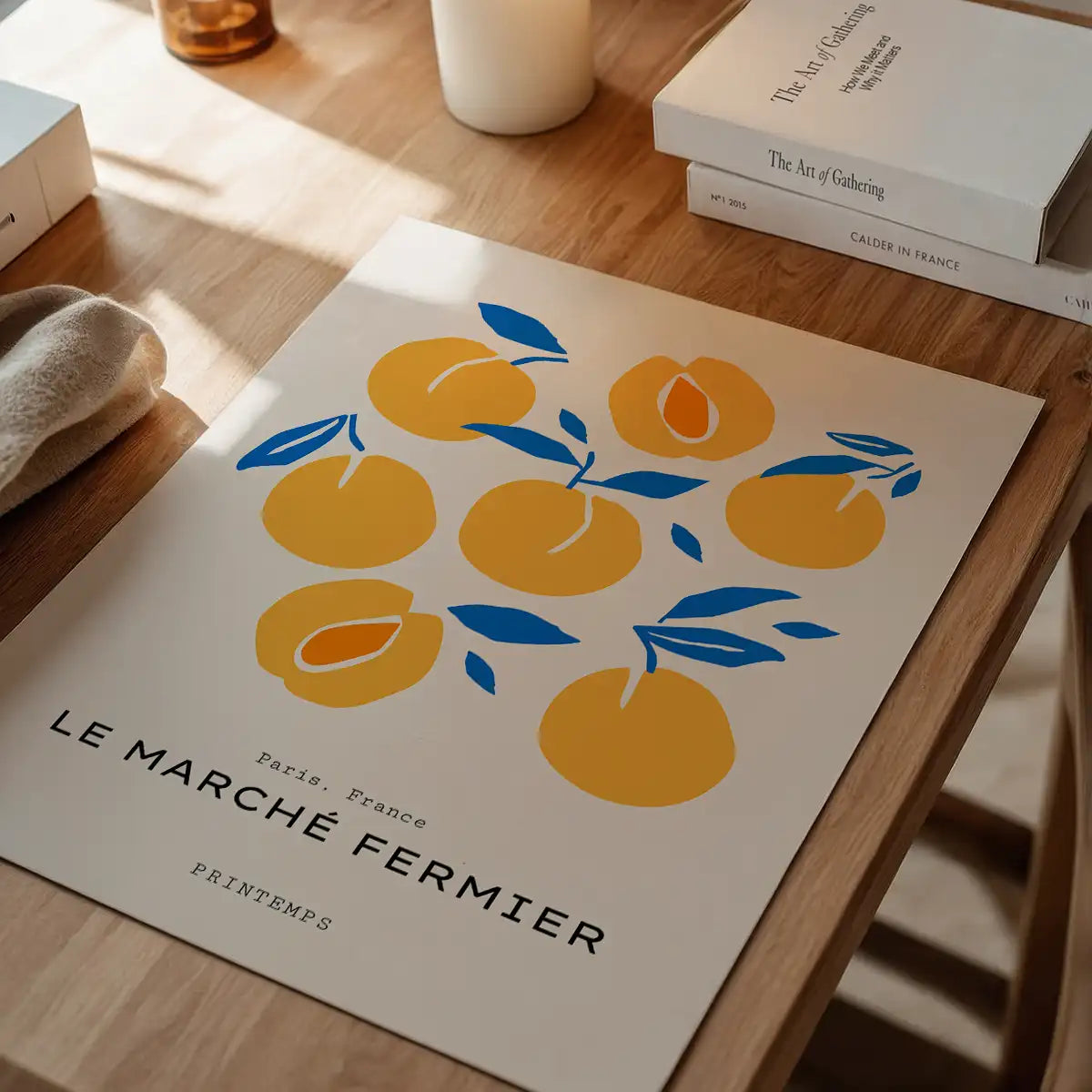 Paris Farmers Market Peaches Print