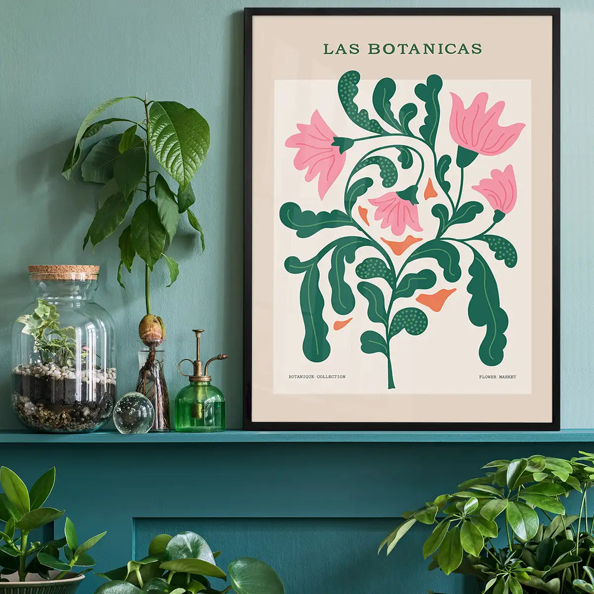 Las Botanicas Illustrated Flower Roses Print