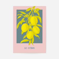 Le Citron Vintage Lemons Print