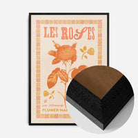 Les Roses Vintage Typography Letterpress Print
