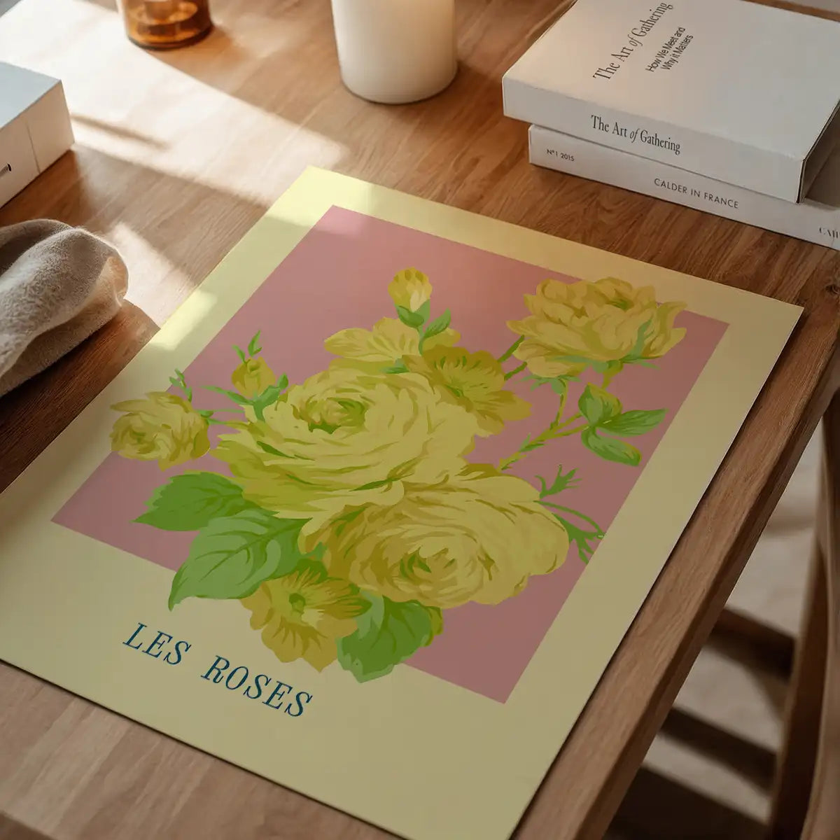 Les Roses Vintage Print