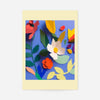 Painted Cutout Flowers Print Yellow
