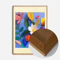Painted Cutout Flowers Print Yellow
