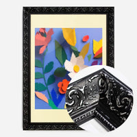 Painted Cutout Flowers Print Yellow