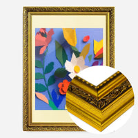 Painted Cutout Flowers Print Yellow