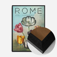 Rome Flower Market Painted Poster Print