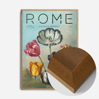 Rome Flower Market Painted Poster Print