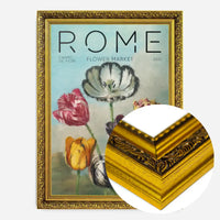 Rome Flower Market Painted Poster Print