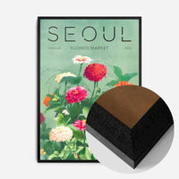 Seoul Flower Market Painted Poster Print