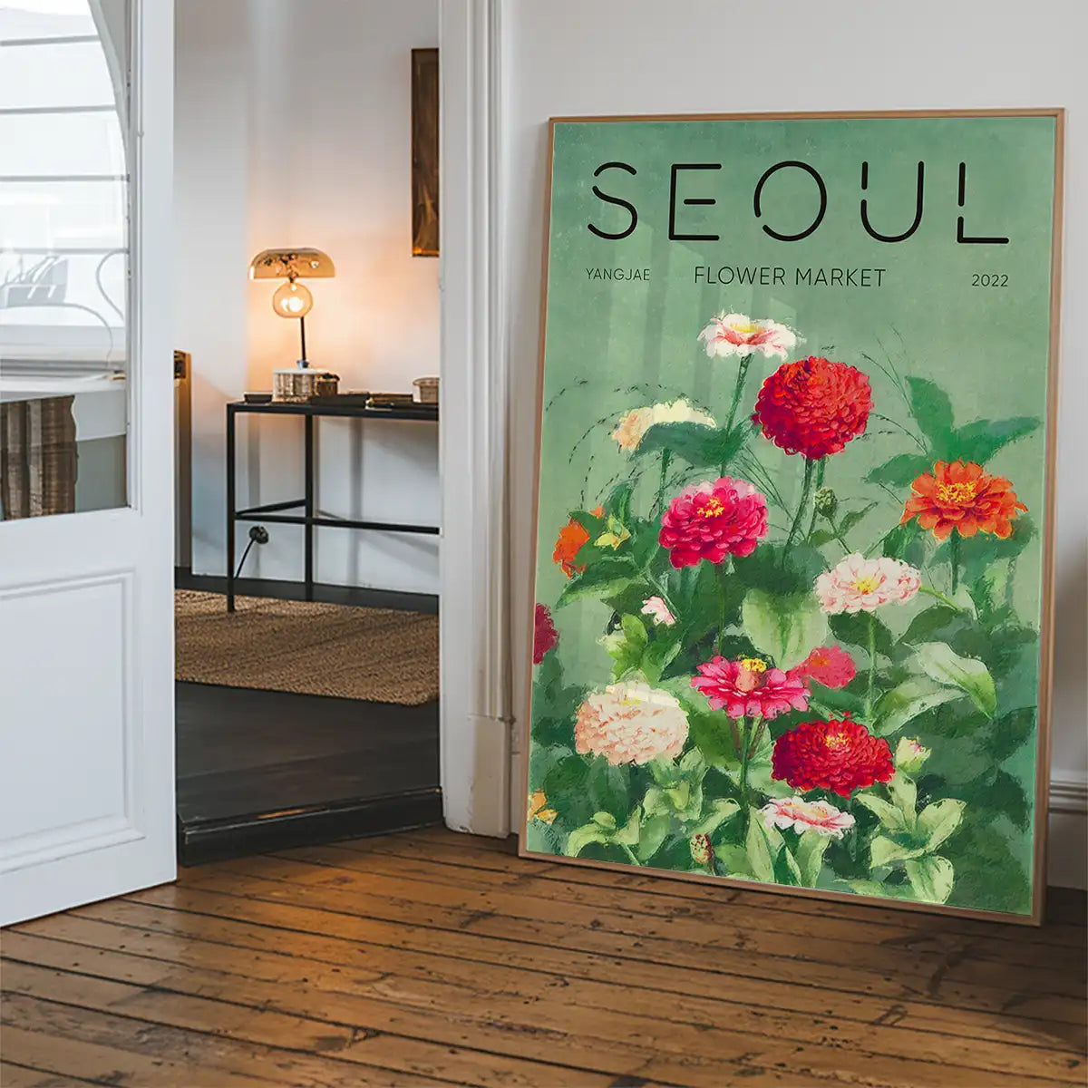 Seoul Flower Market Painted Poster Print