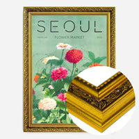 Seoul Flower Market Painted Poster Print