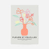 Flowers And Leaves Line Art Vase Print