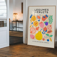 Fruit and Vegetables Minimal Pastel Art Print