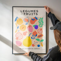 Fruit and Vegetables Minimal Pastel Art Print