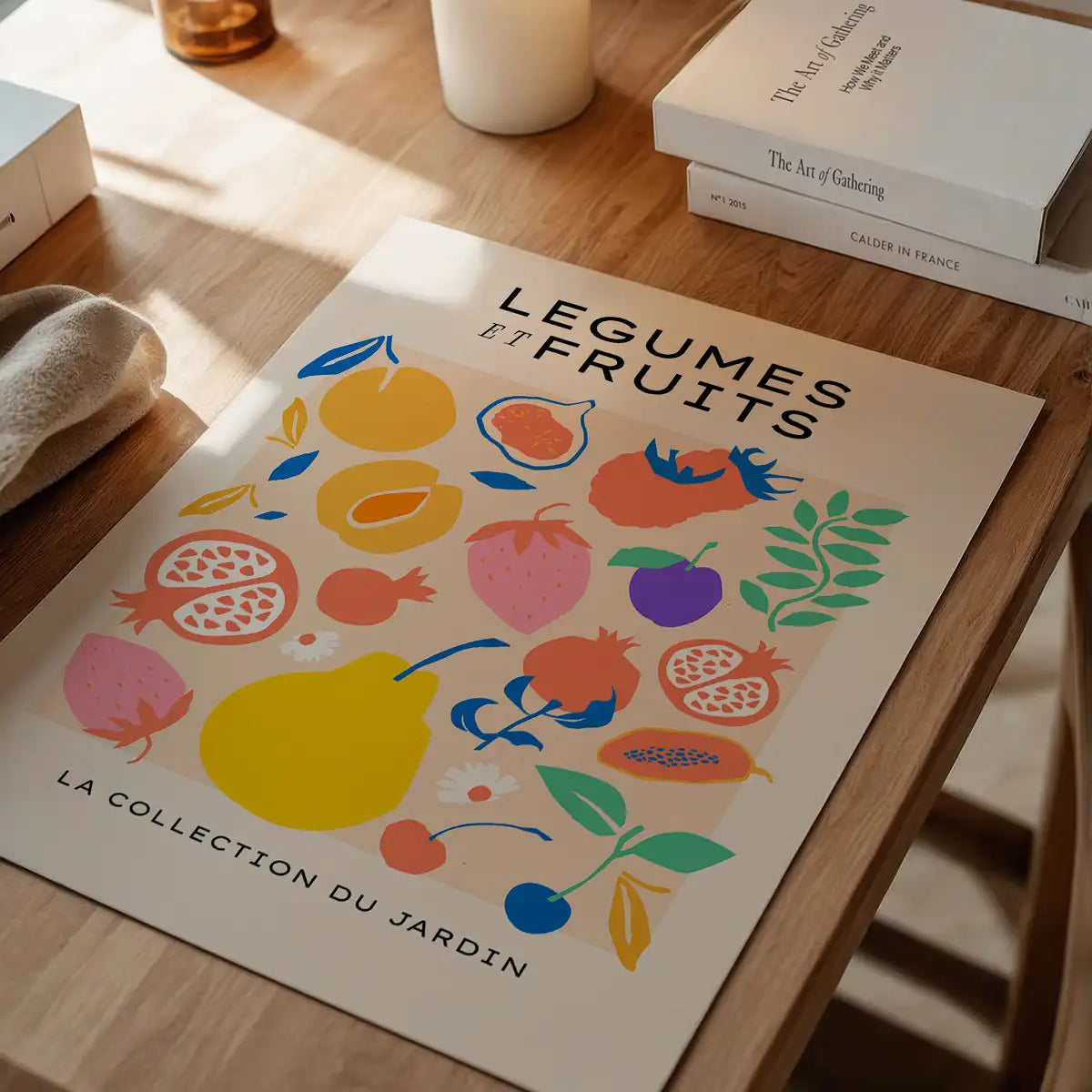 Fruit and Vegetables Minimal Pastel Art Print