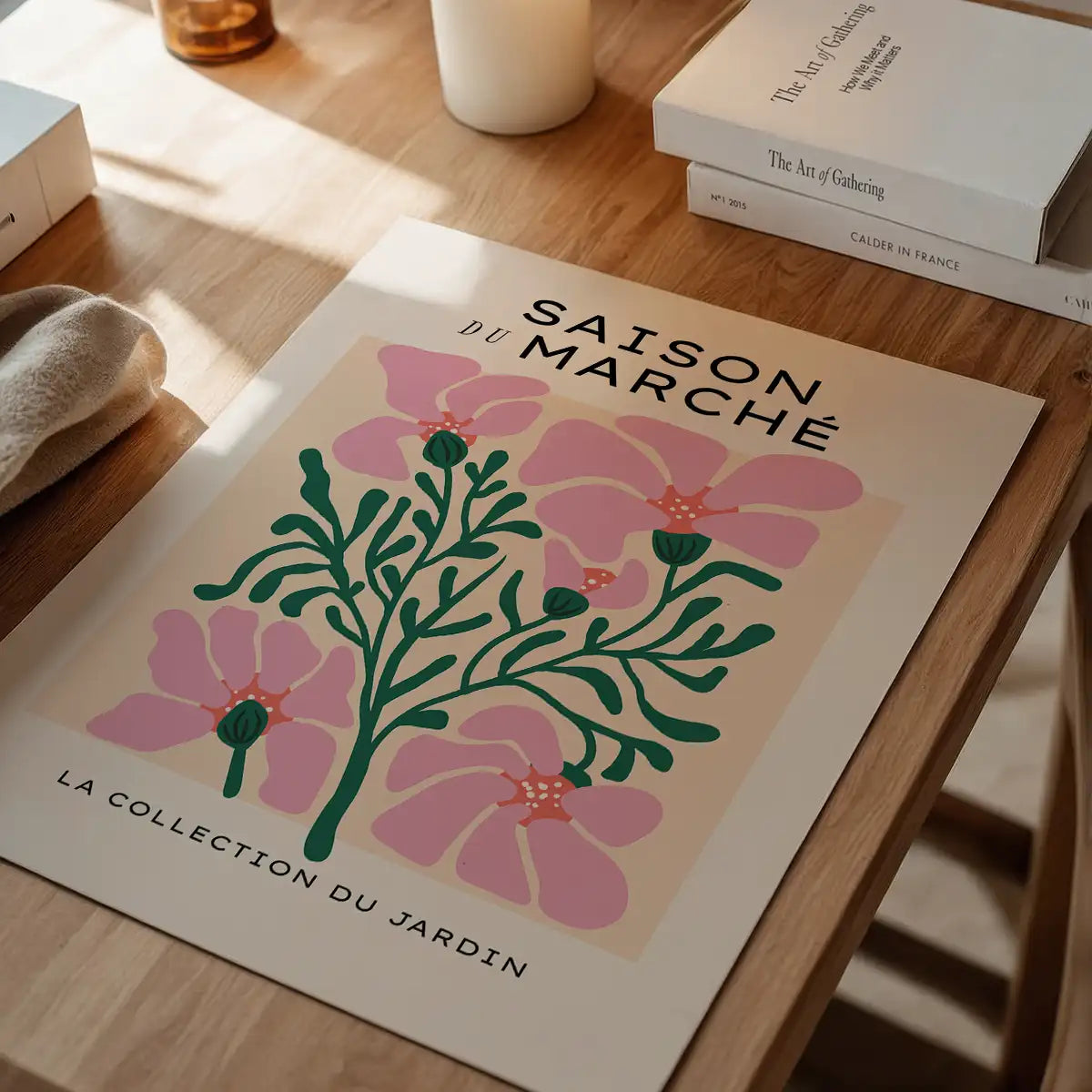 Market Season Minimal Flowers Art Print