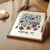 The Garden Flowers Abstract Illustration Print