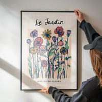 The Garden Flowers Abstract Illustration Print