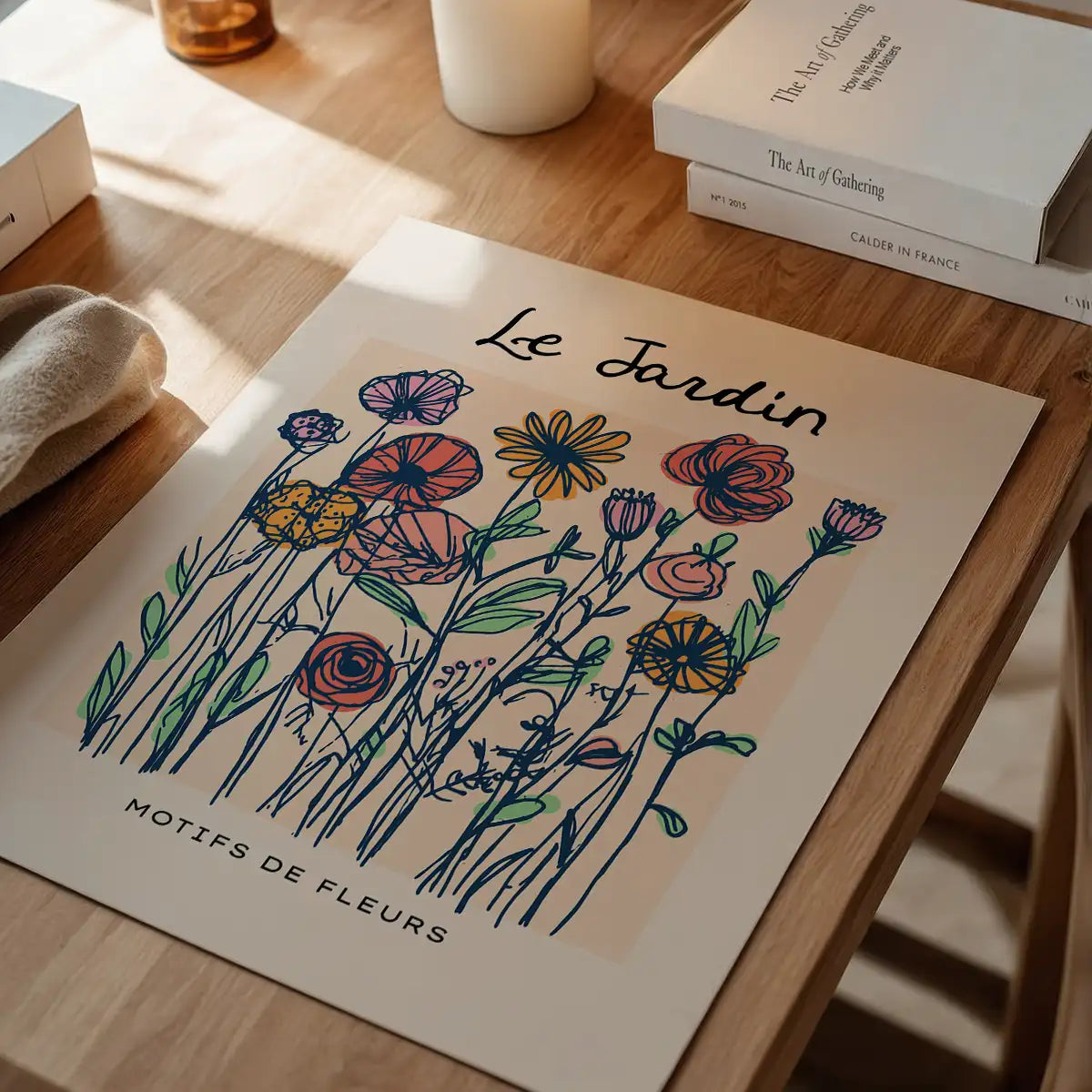 The Garden Flowers Abstract Illustration Print