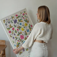 Vintage Floral Textile Pattern Print