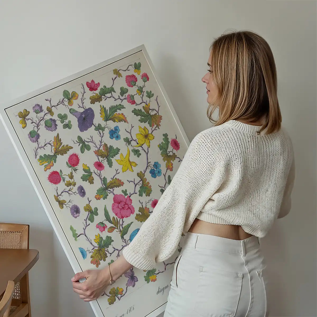 Vintage Floral Textile Pattern Print