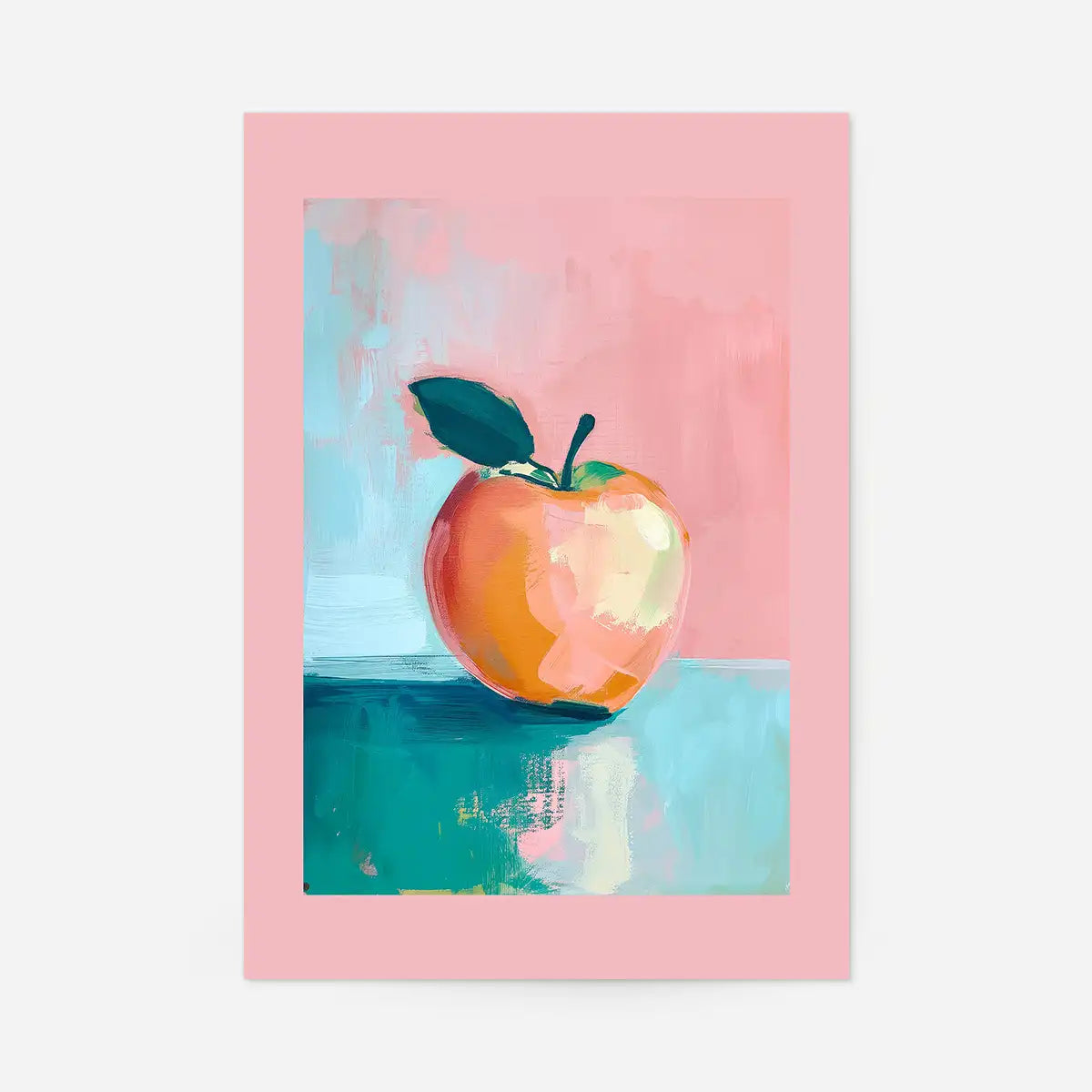 Abstract Painted Apple Pastel Print