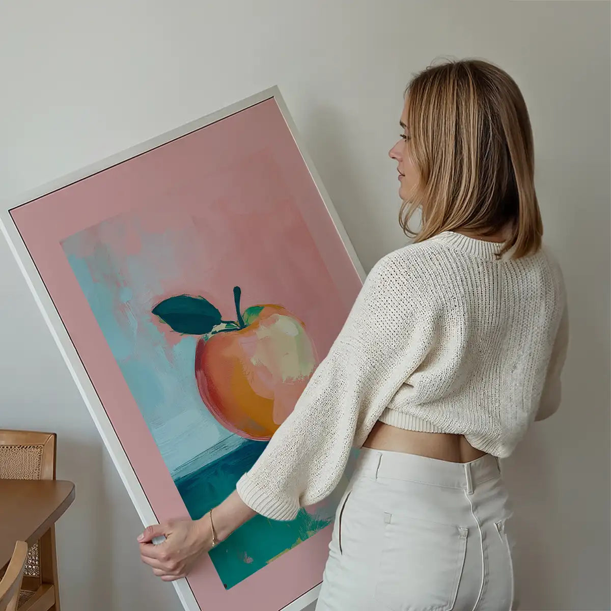 Abstract Painted Apple Pastel Print