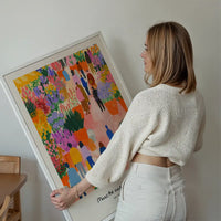 Flower Market of London Abstract Painting Print