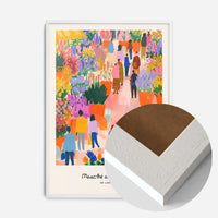 Flower Market of London Abstract Painting Print