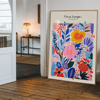 Wild Flowers of Amsterdam Abstract Painting Print