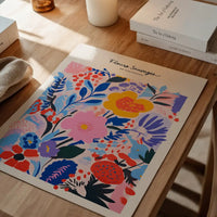 Wild Flowers of Amsterdam Abstract Painting Print