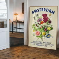 Amsterdam Vintage Bouquet Floral Poster Print