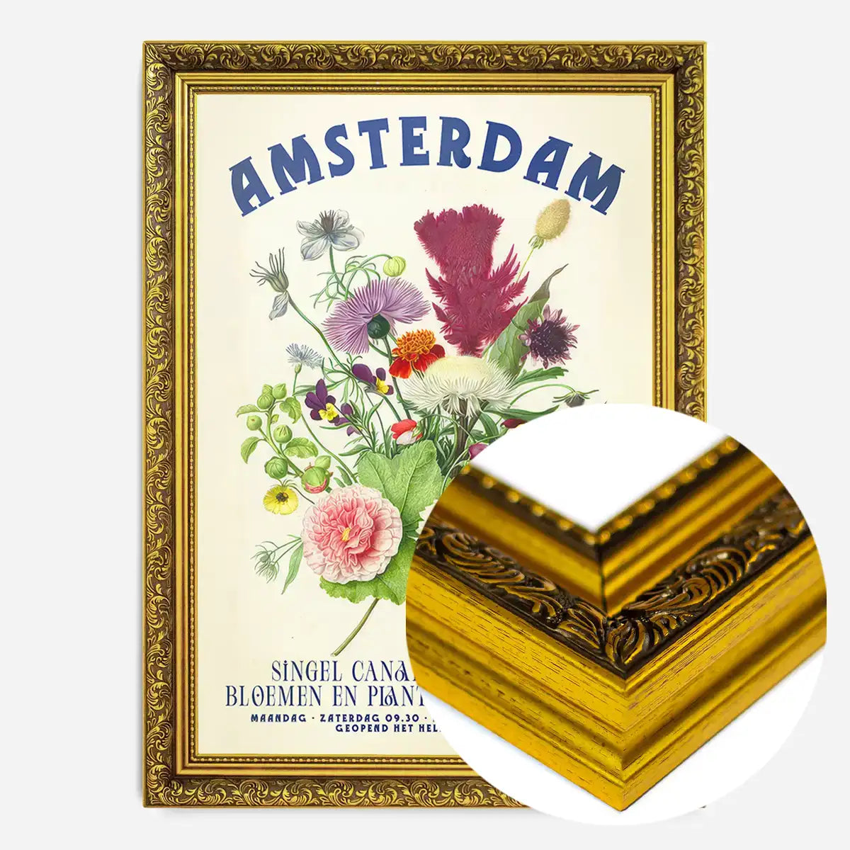 Amsterdam Vintage Bouquet Floral Poster Print