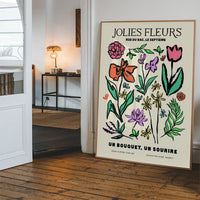 Beautiful Flowers Ink Drawing 1 Print