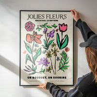 Beautiful Flowers Ink Drawing 1 Print