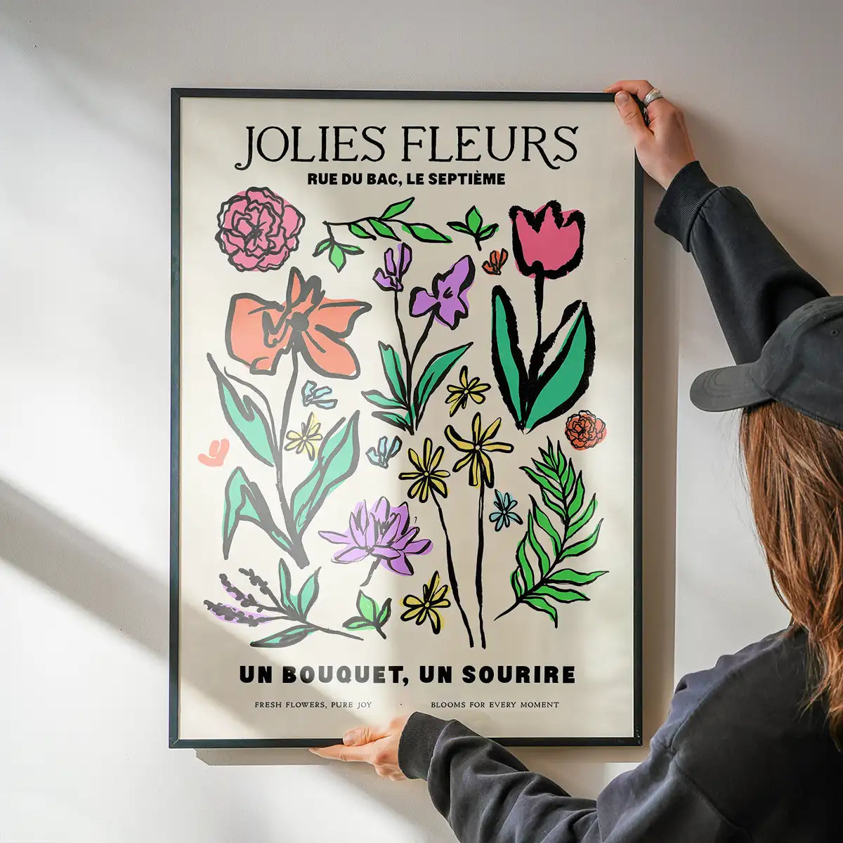 Beautiful Flowers Ink Drawing 1 Print