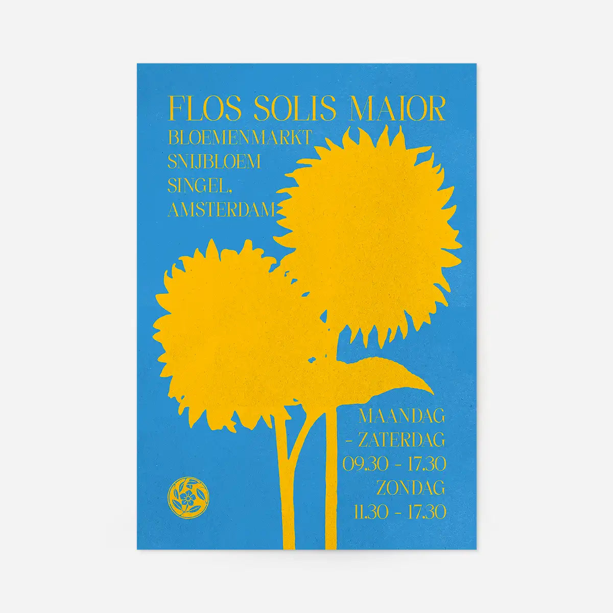 Flos Solis maior Sunflower Flower Market print