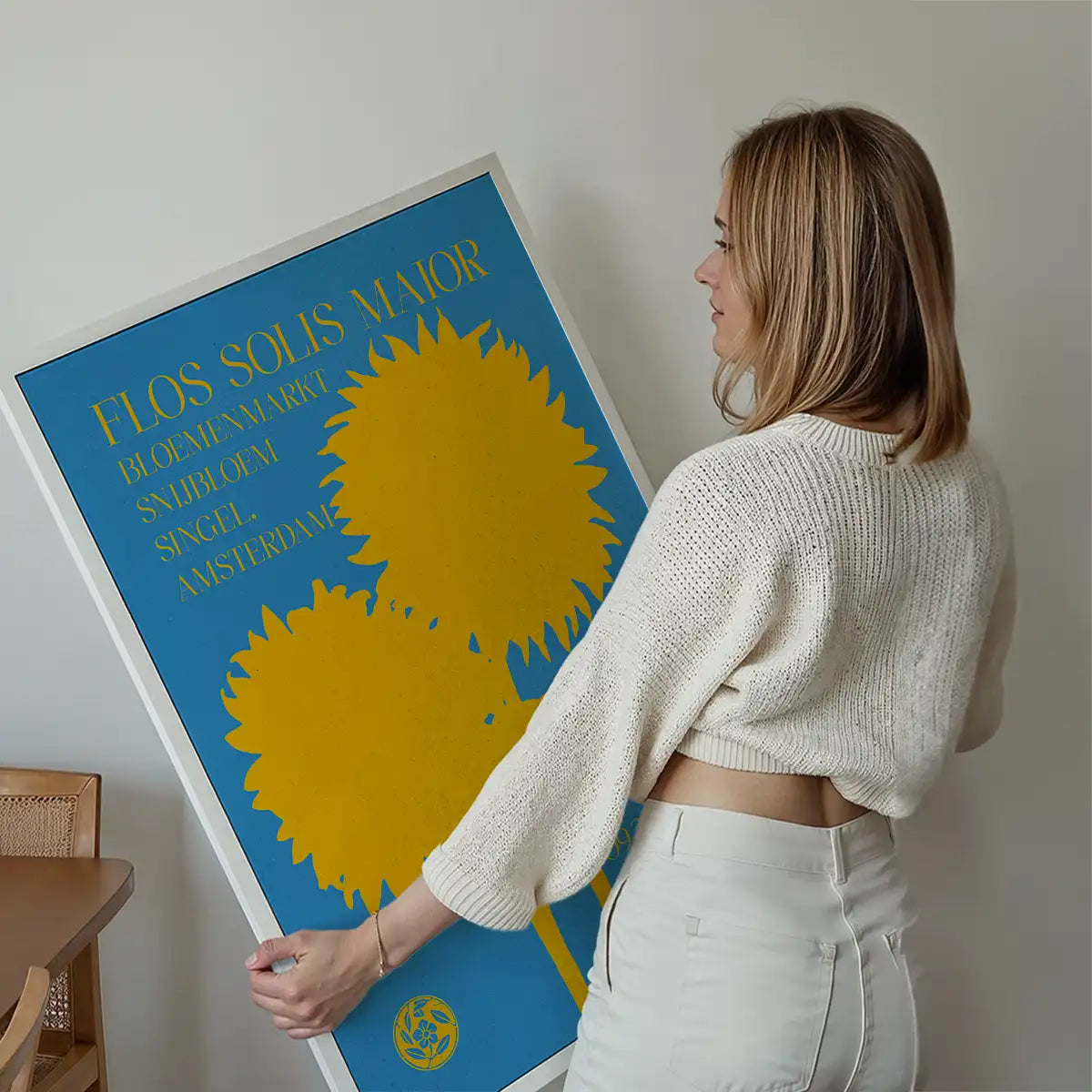 Flos Solis maior Sunflower Flower Market print