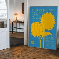Flos Solis maior Sunflower Flower Market print