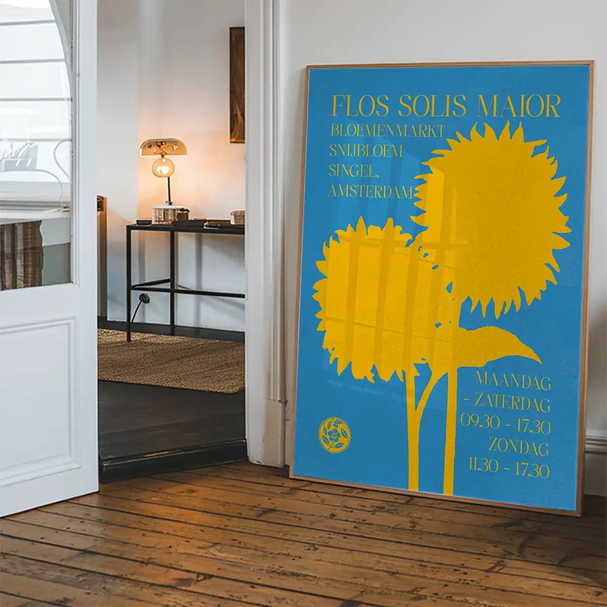 Flos Solis maior Sunflower Flower Market print