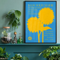 Flos Solis maior Sunflower Flower Market print